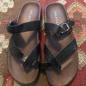 Volatile Ladies Sandles, Black, New